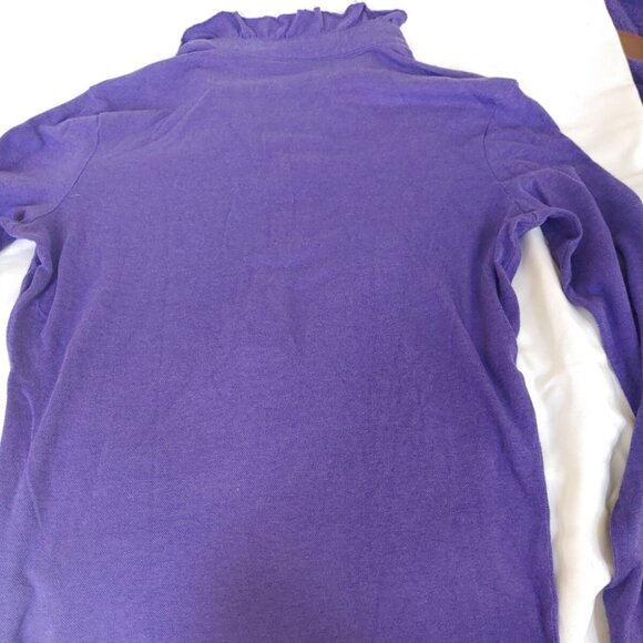 US$125 Tory Burch Lidia Long Sleeve Ruffle Polo Shirt Top Blouse Size S EUC Peru - Picture 9 of 11